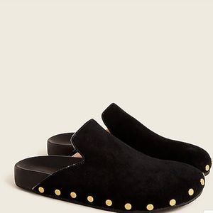 J. Crew Pacific studded clogs in suede